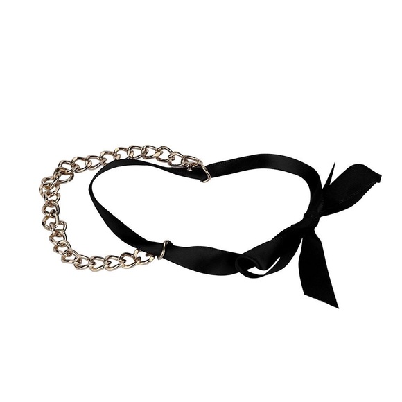 NEW Single (1) Sexy Anklet Satin Ribbon & Adjustable Chunky Gold Chain OS - Picture 4 of 8